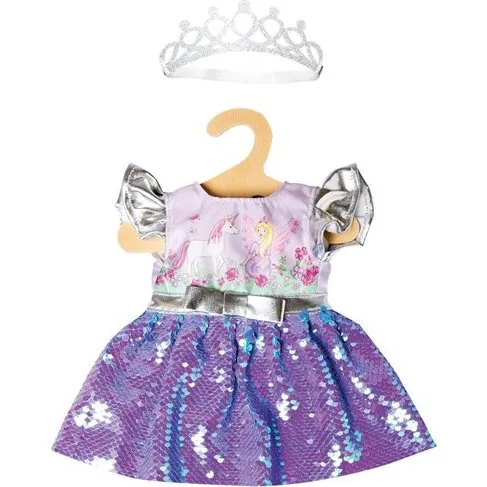 Heless Dukkekjole Fairy og Unicorn med Pailletter og Krone