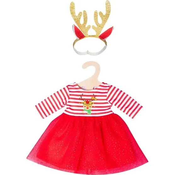 Heless Reindeer Rudi julekjole med rensdyrhårbånd (28-35 cm)