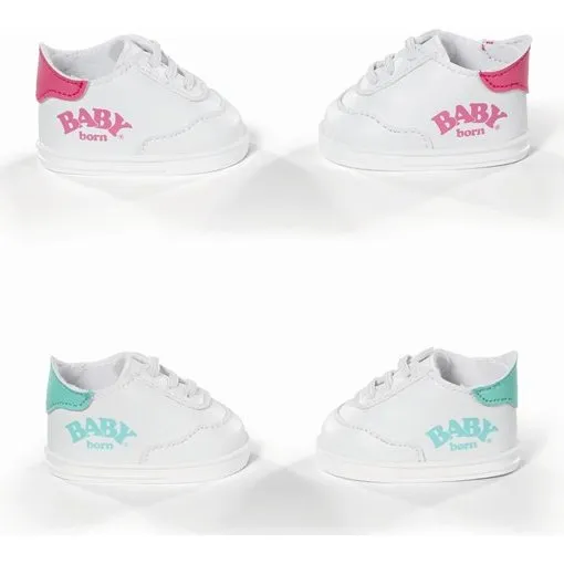 Baby Born Sneakers til 43 cm dukker - 2 par (Turkis & Pink)