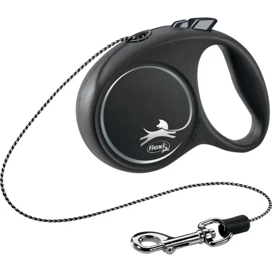 Flexi Hundesnor Black Design XS - Sort - 3 m