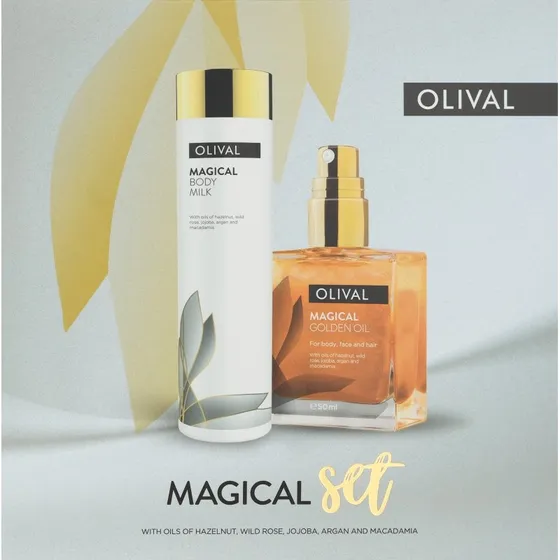 Olival Magisk Gavesæt: Kropsmælk 200ml & Glitterolie 50ml