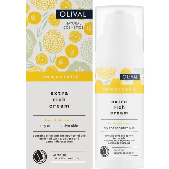 Olival Immortelle Extra Rich Night Cream til tør hud, 50ml