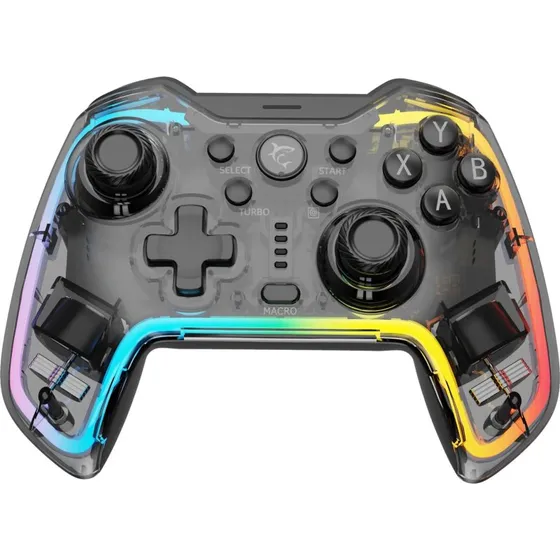 White Shark Praetorian Trådløs RGB Gamepad - Transparent