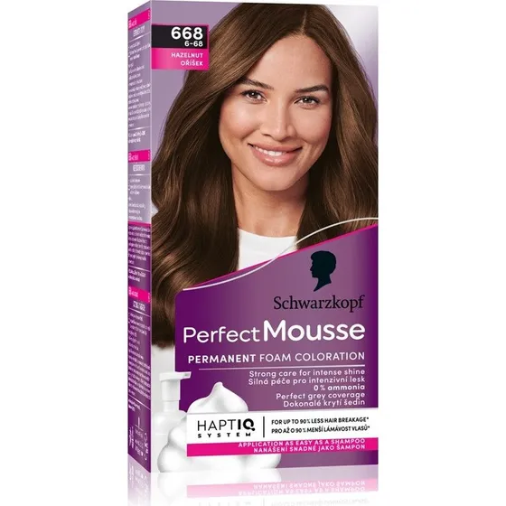 Schwarzkopf Perfect Mousse Permanent Hårfarve 668 Hasselnød
