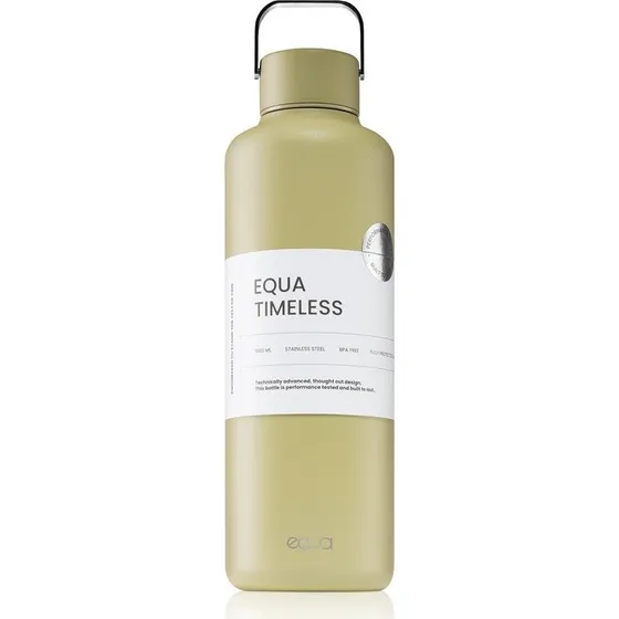 Equa Tidløs vandflaske i rustfrit stål, Matcha, 1000ml
