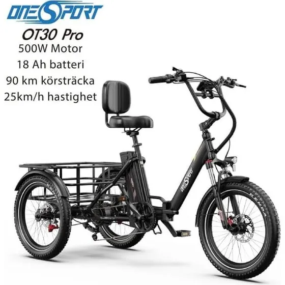 ONESPORT OT30 Pro Elektrisk Trehjulet Køretøj - Sort