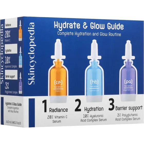 Skincyclopedia Guidesæt intensiv hydrering - 3 stk. serum