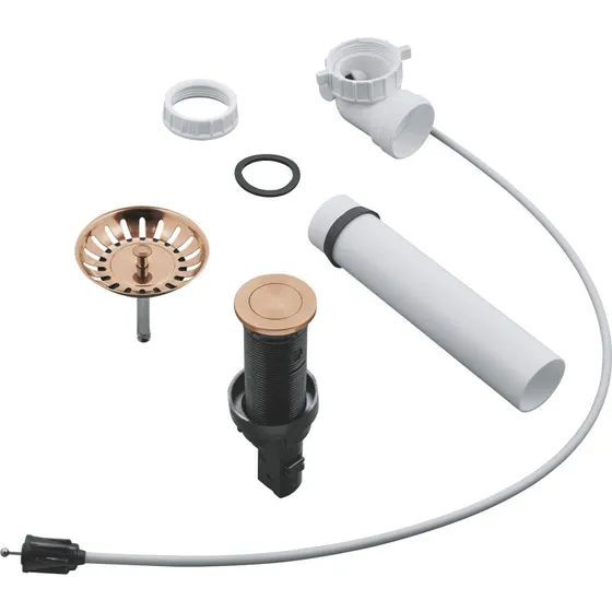 Grohe afløbssæt Ø35 mm i børstet kobber PVD