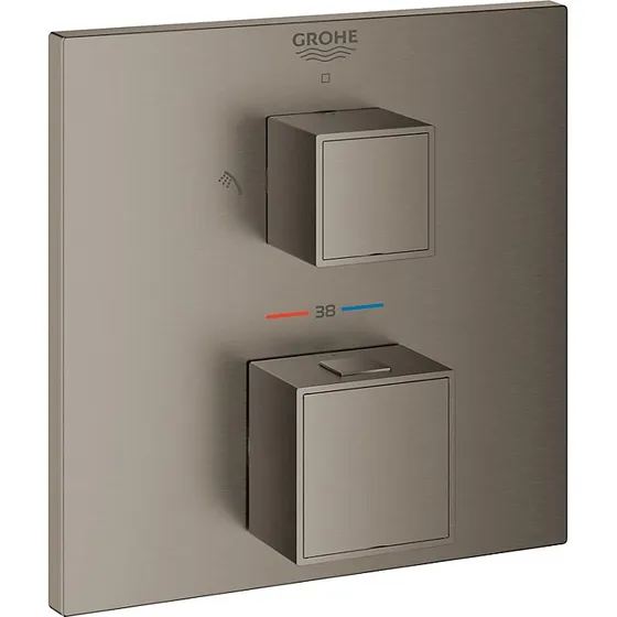 GROHE Grohtherm Cube Termostatarmatur - Børstet Hard Graphite