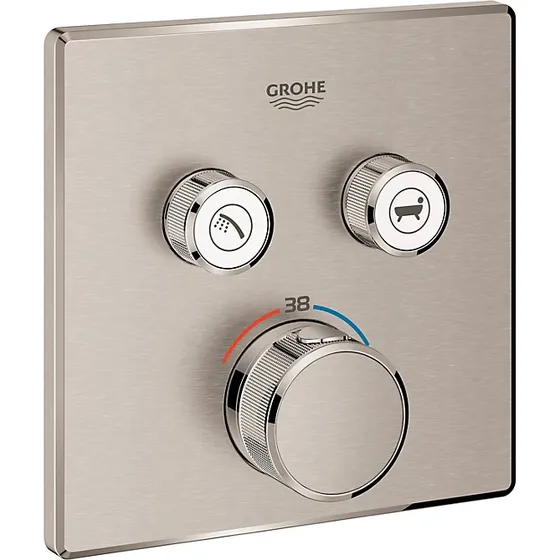 GROHE Grohtherm SmartControl Termostatarmatur 158x158mm Supersteel