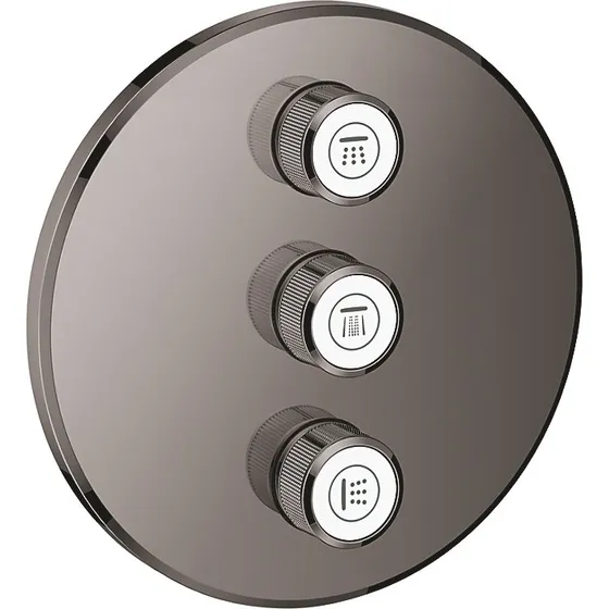 GROHE Grohtherm SmartControl Forplade Triple - Hard Graphite