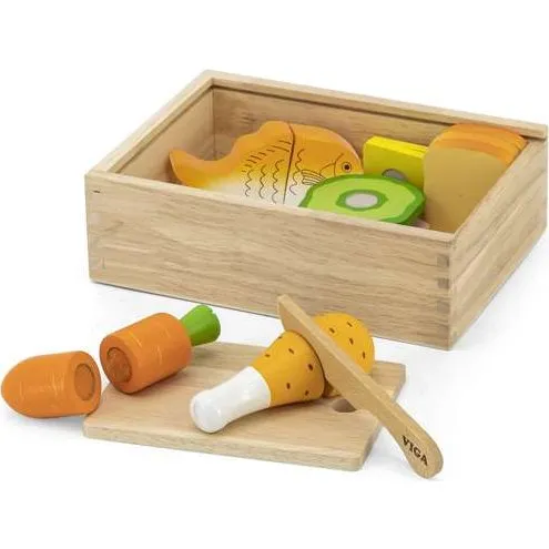 Viga 44542 Skæresæt - Frokost (træ, velcro)