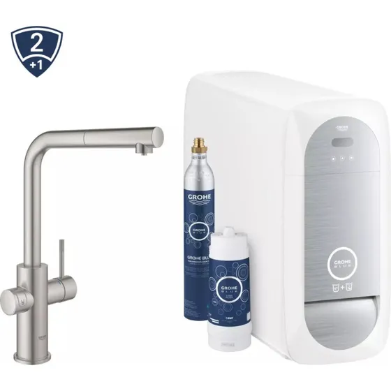 GROHE Blue Home vandanlæg med L-tud i Supersteel