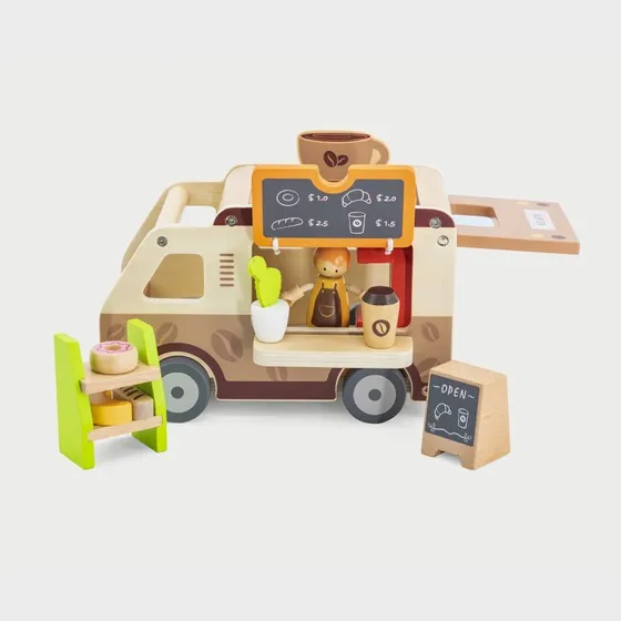VIGA 44689 Træ foodtruck-café (mobil kaffevogn)