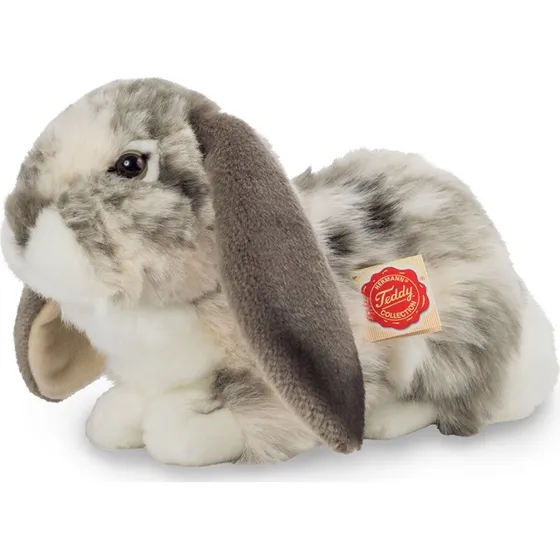 Teddy Hermann Liggende Kanin - Grå-hvid - 30 cm