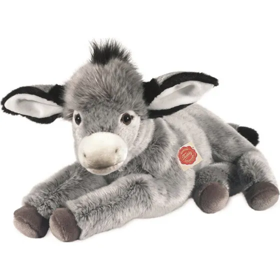 Teddy Hermann Liggende Æsel - Grå - 50 cm