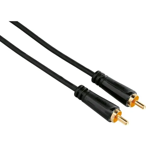 HAMA RCA-RCA videokabel guldbelagte stik 1,5 m, sort