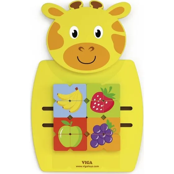 VIGA Aktivitetstavle Giraf 36x55x3,5 cm - Pladsbesparende