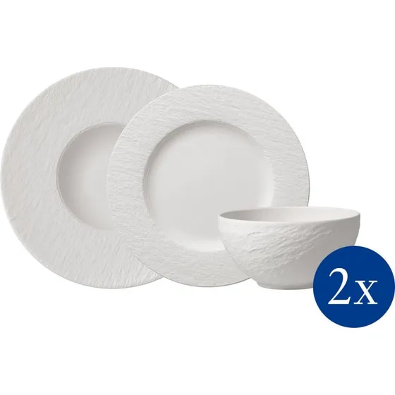 Villeroy & Boch Manufacture Rock 6-delt servisesæt, hvid