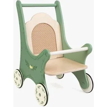 Classic World Vintage dukkevogn i træ til dukker op til 38 cm