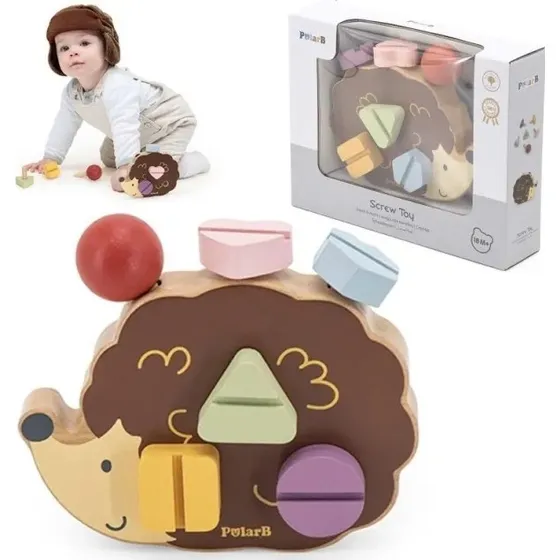 Viga 44221 PolarB Pindsvin med skruer - Trælegetøj