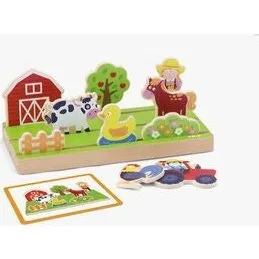 Viga 50183 2-i-1 Hav- og Bondegårdspuslespil