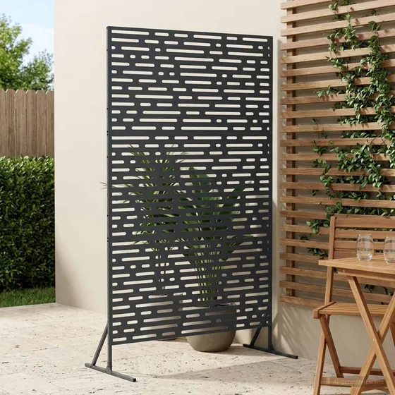 vidaXL Privatlivsskærm i Stål, Antracit, 100 x 50 x 180 cm