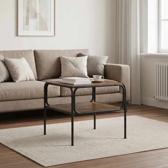 vidaXL Sidebord Røget Eg 100 x 50 x 46 cm