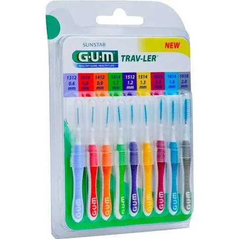 GUM Trav-Ler interdentalbørster, 9 stk (forsk. størrelser)