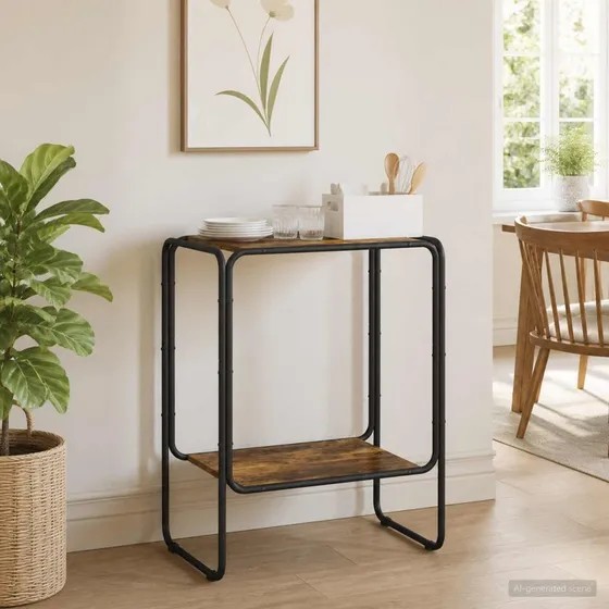 vidaXL Sideboard Røget eg 60 x 38 x 75 cm