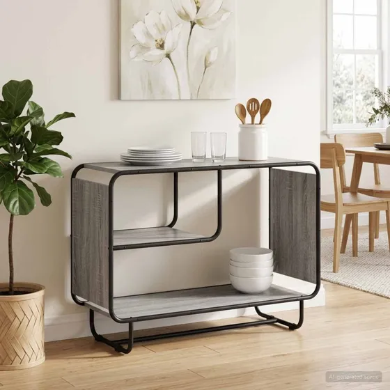 vidaXL Skænk Grå Sonoma 93.5 x 37.5 x 64.5 cm