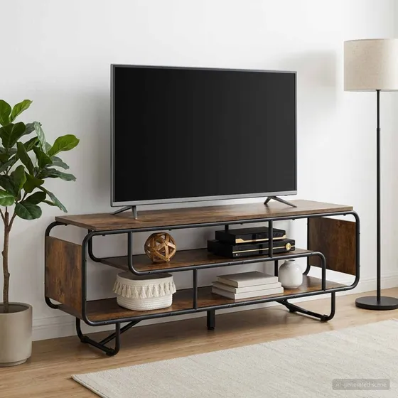 vidaXL TV-bord 140 x 36 x 45 cm i røget eg