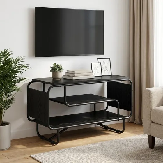 vidaXL TV-bord Sort eg 80 x 36 x 45 cm