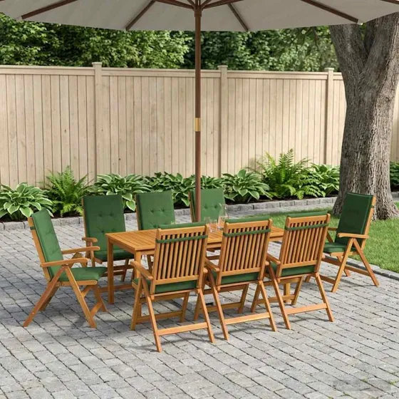 vidaXL Have Spisebordssæt 8-personers i Naturfarvet Akacietræ