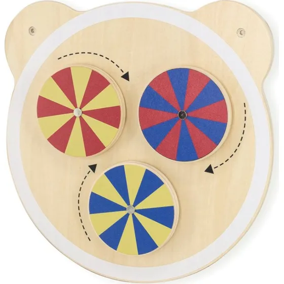 Montessori Aktivitetstavle Bamsehoved – Farvehjul, fra 18 mdr