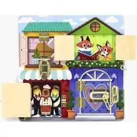 VIGA Låsebræt Dyr (Træhus med 4 låse)