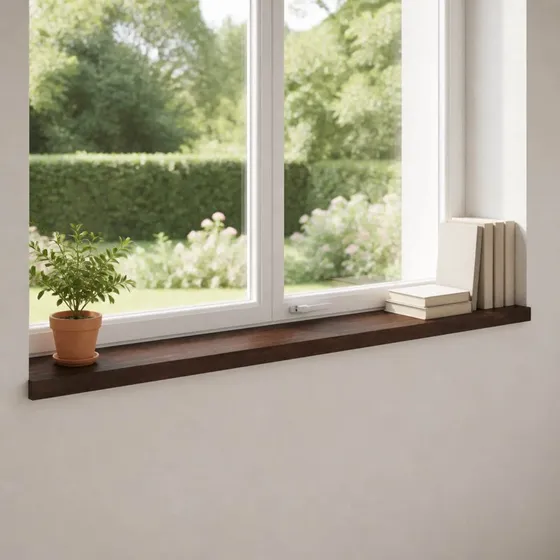 vidaXL Vindueskarme 2 stk. Mørk Brun 120x15x2 cm i massiv bøg