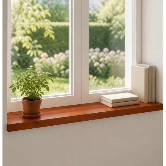 vidaXL Vindueskarme 2 stk. Brun 80x25x2 cm i massivt bøg