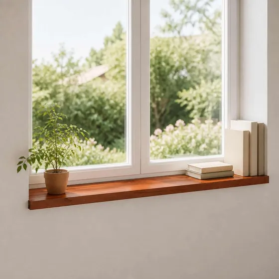 vidaXL Vindueskarme 2 stk. Brun 120 x 25 x 2 cm i massiv bøg