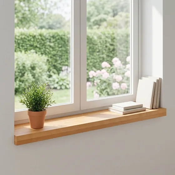 vidaXL Vindueskarme 2 stk. Lys Brun 80x20x2 cm i Massiv Bøg