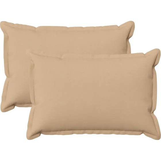vidaXL HOUTEN Pyntepuder 2 stk. - Cremefarvet Faux Linned 50x80 cm