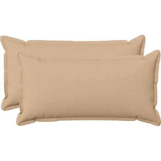vidaXL HOUTEN Pyntepuder 2 stk. Cremefarvet Faux Linned 40x80 cm