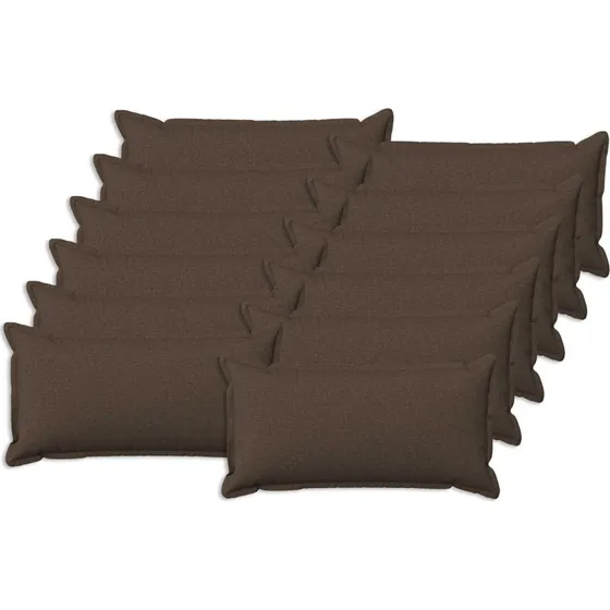vidaXL HOUTEN Pyntepuder 12 stk. Gråbrun Faux Linned 40x80 cm
