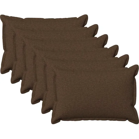 vidaXL HOUTEN Pyntepuder 6 stk. - Brun Faux Linned 30x50 cm