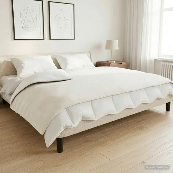 vidaXL Tyngdetæppe Hvid 137 x 200 cm 6 kg 100% Bomuld