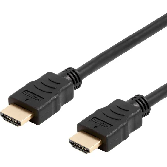 Deltaco Fleksibel HDMI-kabel 4K UHD 60Hz 2 m - Sort
