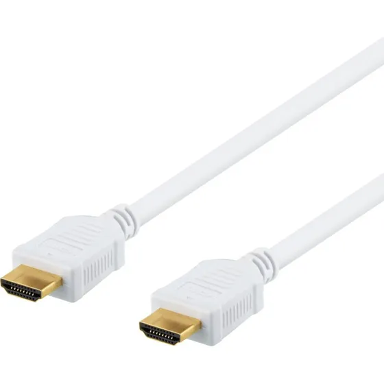 Deltaco High-Speed HDMI-kabel 7 m med Ethernet og 4K UHD - Hvid