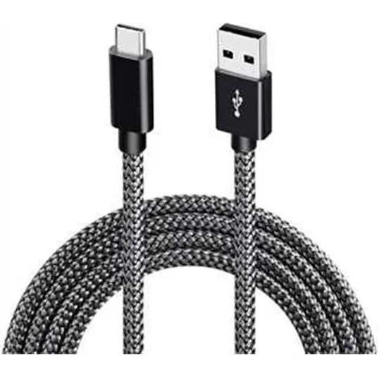 INF USB-A 2.0 → USB-C kabel 3A, sort 1 m