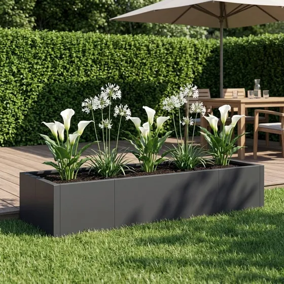 vidaXL Støttemur 6 stk. 200 x 100 x 40 cm - Sort Stål
