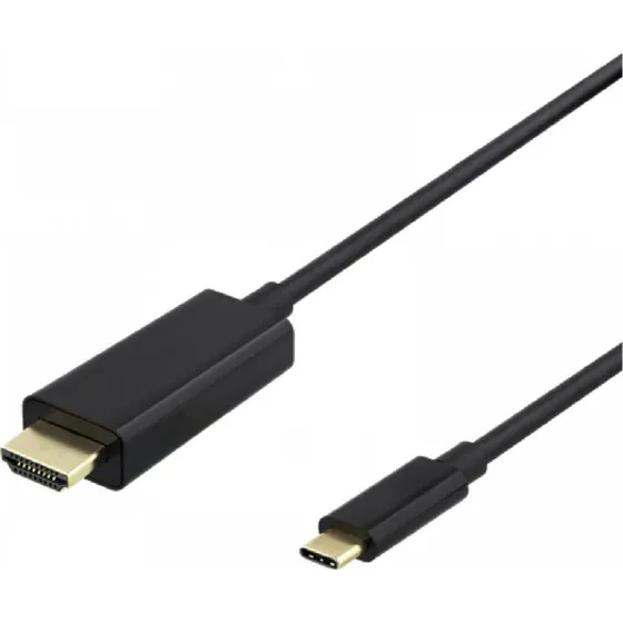 Deltaco USB-C til HDMI-kabel 1 m – 4K@60Hz Sort